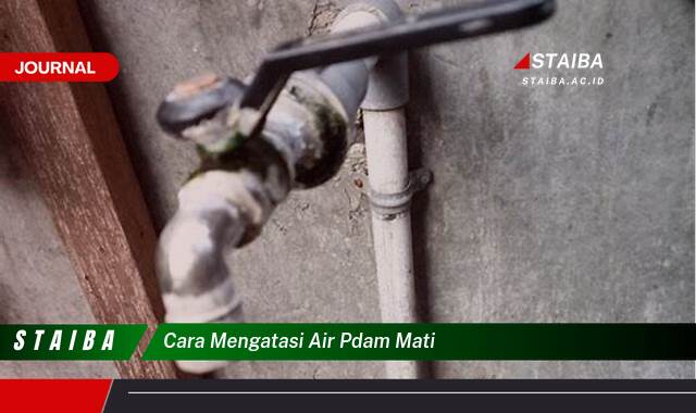 Ketahui Cara Mengatasi Air PDAM Mati dan Solusi Praktisnya Ketahui Cara Mengatasi Air PDAM Mati dan Solusi Praktisnya