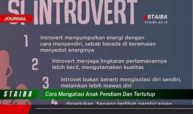 Ketahui Cara Mengatasi Anak Pendiam dan Tertutup agar Lebih Percaya Diri
