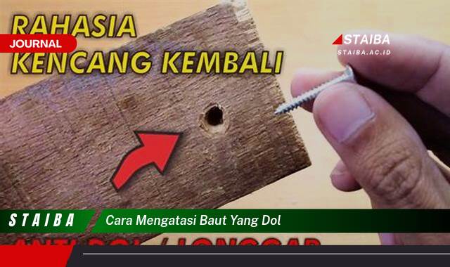 Ketahui Cara Mengatasi Baut yang Dol dengan Cepat dan Mudah Ketahui Cara Mengatasi Baut yang Dol dengan Cepat dan Mudah