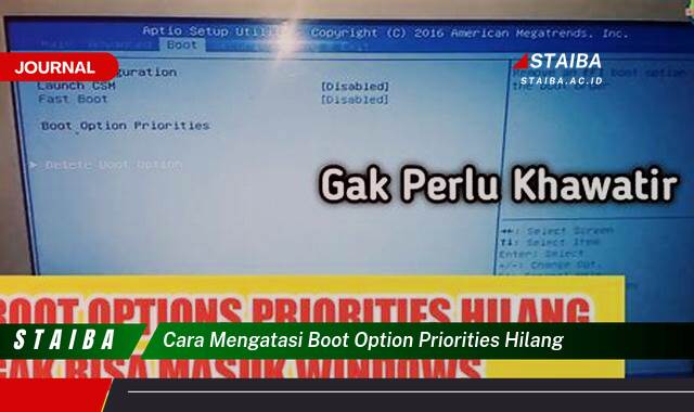 Ketahui Cara Mengatasi Boot Option Priorities Hilang di BIOS (Solusi Lengkap)