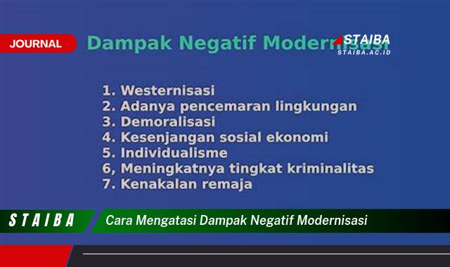 Ketahui Cara Mengatasi Dampak Negatif Modernisasi di Era Digital Ketahui Cara Mengatasi Dampak Negatif Modernisasi di Era Digital