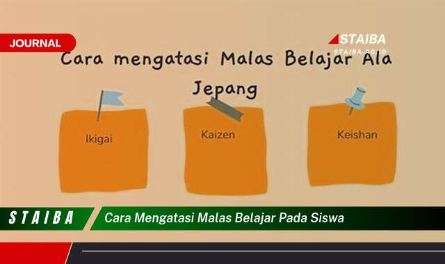 Ketahui Cara Mengatasi Malas Belajar pada Siswa, Tips Ampuh dan Praktis untuk Meningkatkan Motivasi Ketahui Cara Mengatasi Malas Belajar pada Siswa, Tips Ampuh dan Praktis untuk Meningkatkan Motivasi