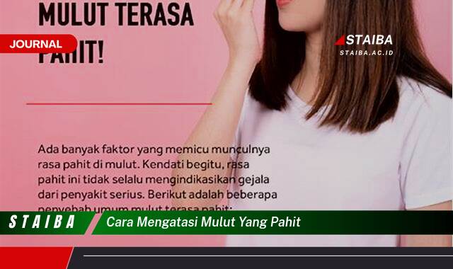 Ketahui Cara Mengatasi Mulut Pahit dengan Cepat dan Alami Ketahui Cara Mengatasi Mulut Pahit dengan Cepat dan Alami
