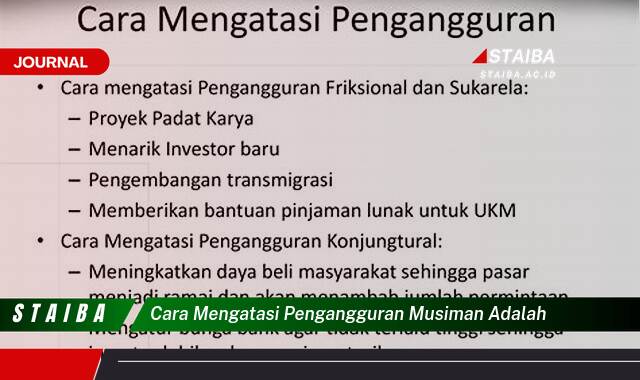 Temukan Cara Mengatasi Pengangguran Musiman dan Raih Stabilitas Finansial