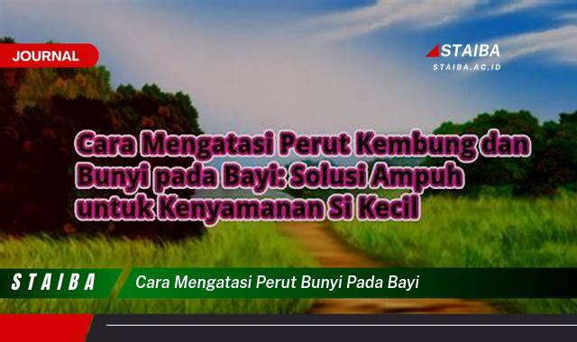 Ketahui Cara Mengatasi Perut Buncit Berbunyi pada Bayi Baru Lahir