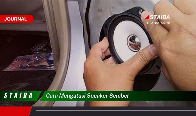 Ketahui Cara Mengatasi Speaker Sember dengan Cepat dan Mudah