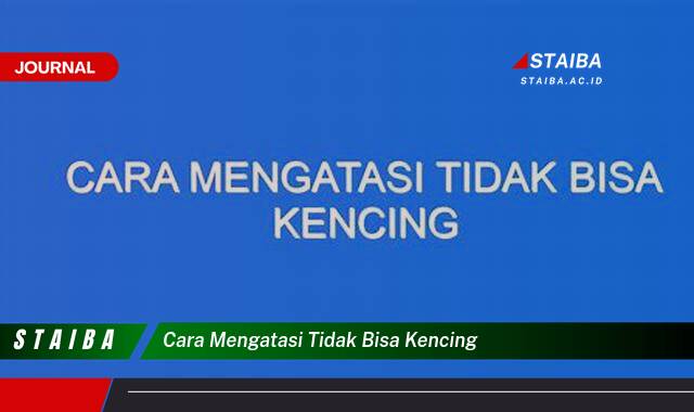 Ketahui Cara Mengatasi Tidak Bisa Kencing, Panduan Lengkap dan Efektif Ketahui Cara Mengatasi Tidak Bisa Kencing, Panduan Lengkap dan Efektif